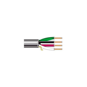 BELDEN Multi-conductor audio cable, rated-CM, 4-16 AWG highly flexible stranded bare copper conductor, PVC insulation, black PVC jacket w/ripcord