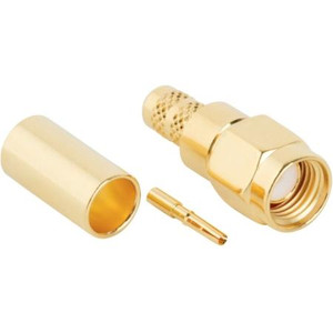 AMPHENOL RF Connector, SMA Straight Crimp Plug for LMR-200, 50 Ohm, Reverse Polarized