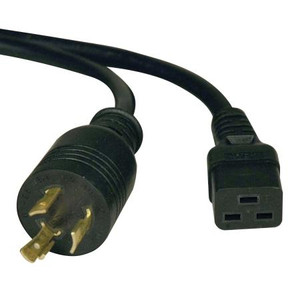 TRIPP LITE 10' AC Power Cord, C19 to L6-20P, 3x12AWG 250V 20A.