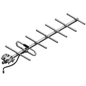 COMPROD 450-470 MHz Yagi Antenna. 7 Element. 1.5:1 VSWR. 200 Watts. N Male. Black Anodized