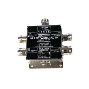 GPS NETWORKING GPS antenna splitter is a passive one input four output power divider designed specifically for GPS L1/L2 & GLONASS carrier frequencies. BNC