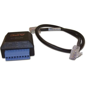 APC Dry Contact I/O accessory that provides remote monitoring and control of an individual UPS. Includes Cat 5 ethernet cable and user manual.