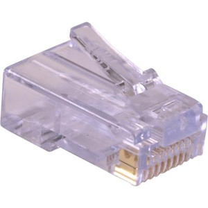 PLATINUM TOOLS EZ-RJ45 Connectors. Wire passes thru front of connector. Use solid or stranded CAT6+ cables. (Crimp tool SKU 563226)