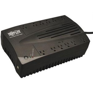 TRIPP LITE AVRSeries 750VA Ultra-Compact line interactive 120V UPS with USB port. 6 Battery supported and 6 surge-only outlets. NEMA 5-15P input, 5-15R outlets