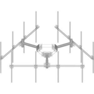 COMMSCOPE 18" Single Support Arm, Includes Pipe. Hot dip galvanized steel.