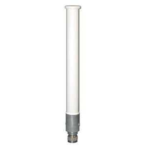 LAIRD Dual-Band Vertically Polarized omni directional antenna. Indoor and outdoor. 2.4-2.5 GHz/5.150-5.875GHz. N female connector. White.