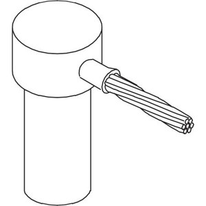 ULTRAWELD "Uni-Shot" mold for connection of #6 or 8 solid, or #8 stranded ground wire to 5/8" ground rod. Does not require handles. Includes weld metal.