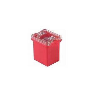 BUSSMANN Low-Profile FMX Fuses, 50 Amp Red in color. 5.5mm blade centers 32 Volts