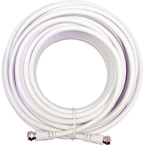 WEBOOST 20ft RG-6 low loss white coaxial cable with F-Male connectors.