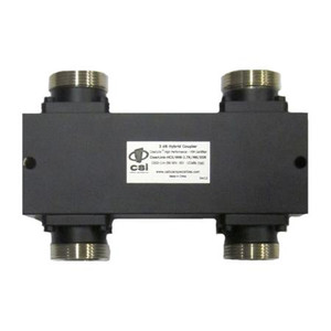 CSI 698-2700 MHz 3 dB hybrid coupler. PIM certified. 200 watts. 1.2:1 VSWR. 20dB Directivity. DIN female connectors 5.24" x 1.58" x 0.99".