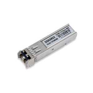 SIGNAMAX 100Base FX/OC3/STM1 multimode SFP module. Uncooled LED supporting GigE 5km distance over 1300nm cable.