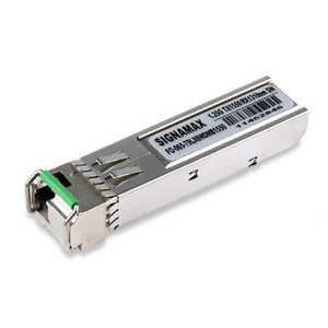 SIGNAMAX 1.25 Gbps WDM fiber SFP, singlemode LC Simplex. GigE 60km distance over 1550nm, 1310nm receive wavelength.