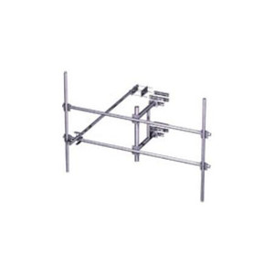 TRYLON 3' Vertical standoff T-Frame including 12' universal tie-back kit, universal backing kit, and three 2-3/8" x 8' pipes.