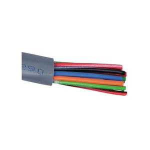 BELDEN 22 AWG stranded (7x30) tinned copper conductors, conductors cabled, PVC insulation, PVC jacket.