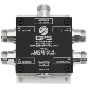 GPS NETWORKING GPS antenna splitter is a passive one input four output power divider designed specifically for GPS L1/L2 & GLONASS carrier frequencies. NF