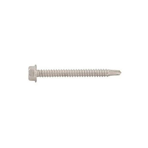 FASTENAL #12-14 x 2" Hex - Unslotted Drive Hex Washer Head Epoxy Finish #3 Point 410 Stainless Steel Self-Drilling Screw