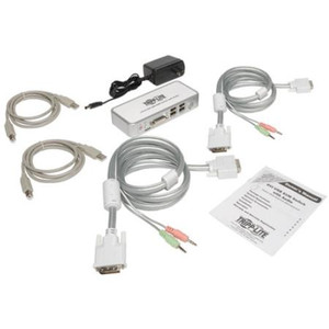 2-Port DVI/USB KVM Switch w/ Audio and Cables