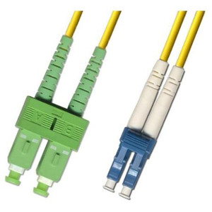 CABLES UNLIMITED 5 meter Single-mode Duplex fiber patch cord with SC/APC-LC/ /UPC connectors.