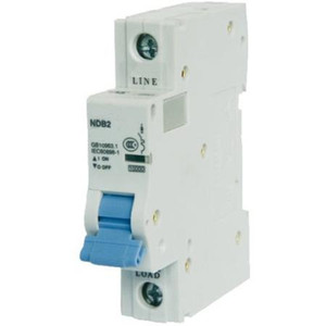 Carber 1-pole 125 VDC, 10A NDB2Z Series Circuit Breaker. UL1077 recognized.