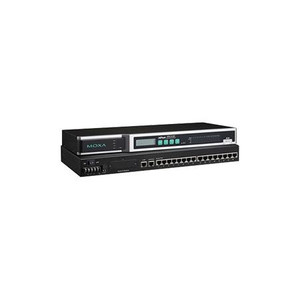 MOXA 16-port RS-232 to Ethernet Secure Device Server, 48VDC input.