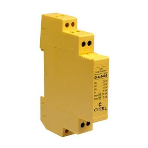 CITEL 24V DIN Rail mount DC signal line surge protector with replaceable modules.