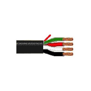 BELDEN 1000' Security & Alarm Cable, Plenum-CMP 4-16 AWG stranded bare copper conductor w/Flamarrest insulation Flamarrest jacket w/ripcord Color: Black