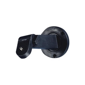 6" Universal camera bracket, black ABS plastic, swivels 360* at base and 180* at camera for wall or ceiling, .