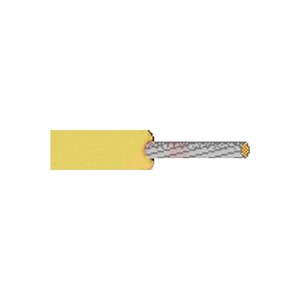 Belden Insulated stranded silver-coated copper conductor with extruded TFE teflon. 1 conductor, 24 AWG, 19x36 stranding. Yellow jacket. 100' put up.