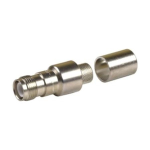 TIMES MICROWAVE TNC Female connector for LMR-400 cable. Copper plated brass body. Gold/Nickel/Copper plated phosphor-bronze pin.