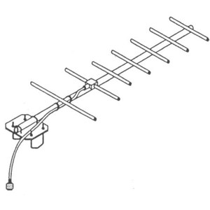 COMPROD 470-490 MHz yagi antenna 10 dB gain. 200 watts. N Male term. Mounting clams included. 7 element