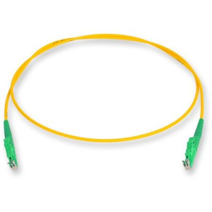 REALM 10 meter simplex single-mode (OS2) patch cord with E2000/APC to E2000/APC connectors. 3mm jacket.