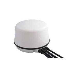 PCTEL 3 Port Antenna; 2-LTE, GNSS. Round, White, Mag Mnt