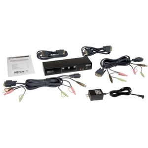 2-Port Dual Monitor DVI KVM Switch w/Audio&USB 2.0