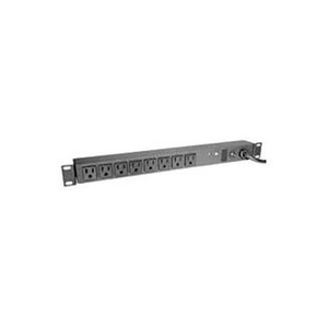 CHATSWORTH 20A, 120V Eight Outlet rack mounted power strip with a 10' input cord. Includes 19" and 23" mounting brackets.
