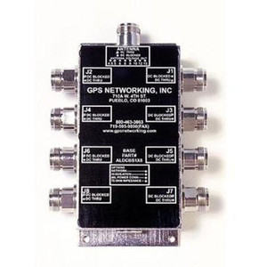 GPS NETWORKING GPS Amplified Spillter is one input, eight output device with 14dB typical gain. Includes External AC power supply.N female termination.