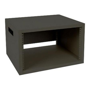 BUD INDUSTRIES 14.31" x 21.06" x 15.50" 18 Gauge steel enclosure with textured black finish. Features 10.50" of panel spacing. Includes handles and feet.
