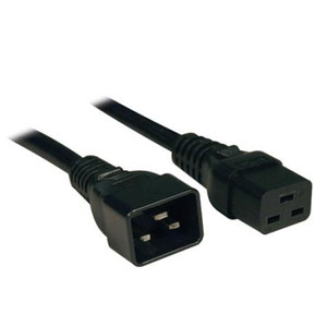 3' HD Ext Cord, 15A, #14 IEC-320-C19 - IEC-320-C20