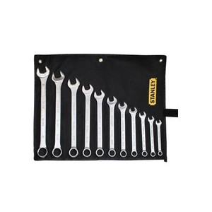 STANLEY 11-Piece Combo Wrench Set. Jaw openings between 3/8" and 1".