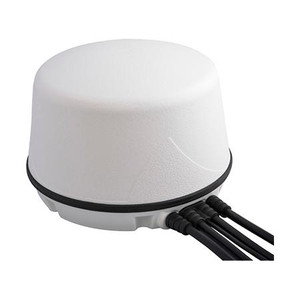 PCTEL 6 Port; 2-LTE, 3-WiFi, GNSS. Round, white magnet mount antenna