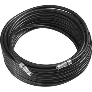 SURECALL 50' Low loss RG-11 jumper with F male connectors on both ends. Black jacket.