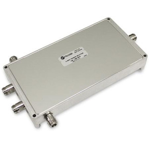 MICROLAB 138-960 MHz 4 way splitter. 100 watts, -158dBc PIM rating. IP64 rated. N female terminations.