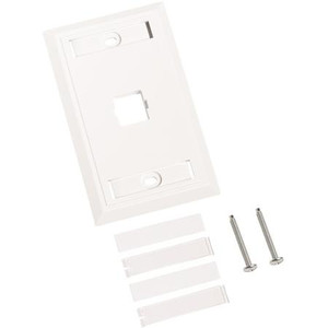 COMMSCOPE L Type Flush Mounted Faceplate, one port white