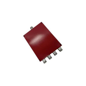 Ventev 138-960MHz 4-way Power Splitter Wilkinson Type, Low PIM -153dBc 50W, N-Female Connectors, Red Color Ideal for Public Safety