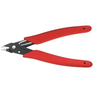 KLEIN 5" Flush Cutter Low profile Diagonal cutter. Shears wire up to 16 AWG with flush-cut action. RED Handles (NON-ESD)