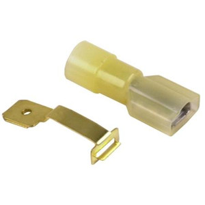 HAINES PRODUCTS fuse tap for ATC blade fuses. Tap hooks on to 1 leg of the fuse Incl. fully insulated female quick slide term. for 12-10 ga.(Yellow) wire.10 Pk