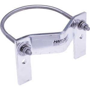 HARGER universal pipe clamp for 3.5" to 4.00" OD pipe. Made of tinned copper and is supplied with stainless steel hardware.