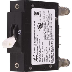 NEWMAR 50 amp circuit breaker with OPEN circuit alarm contacts for the DST-20A (66412) panel and PFM-200 (17797). .