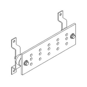 HARGER 1/4" thick x 4" wide x 12" long ground bar with insulators and brackets. 15 pre-drilled 7/16" holes. .