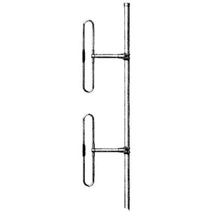 SINCLAIR 138-174 MHz two dipole antenna. 5dB offset gain. 300 watts. Includes harness w/N male term. internal to mast. 1/2 wave spacing. ORDER MTG. CLAMPS S