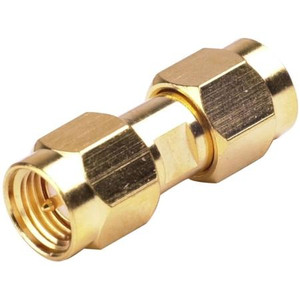 RF INDUSTRIES SMA male to SMA male straight adapter. Gold plated body, gold plated contacts. .